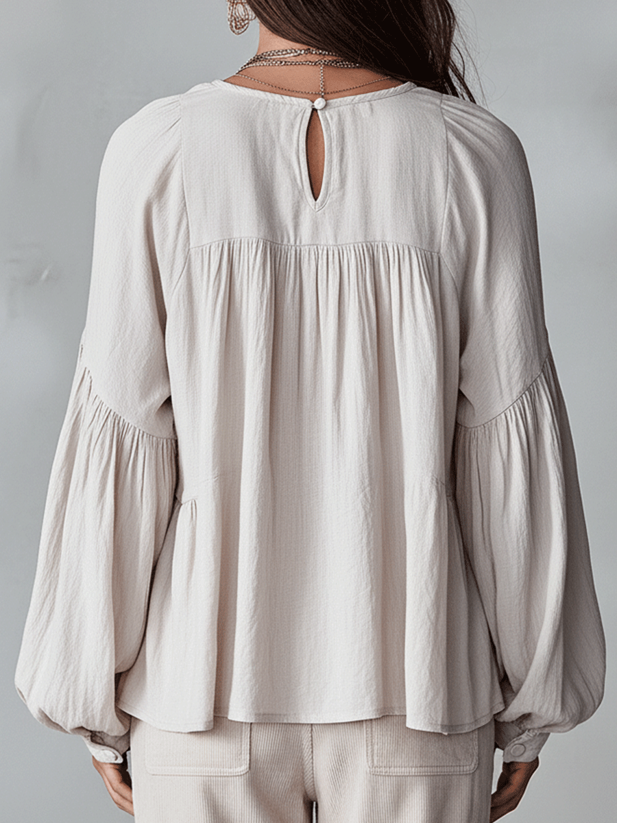Blusa Boho con Volantes y Escote en V – Ligera, Romántica y Fluida