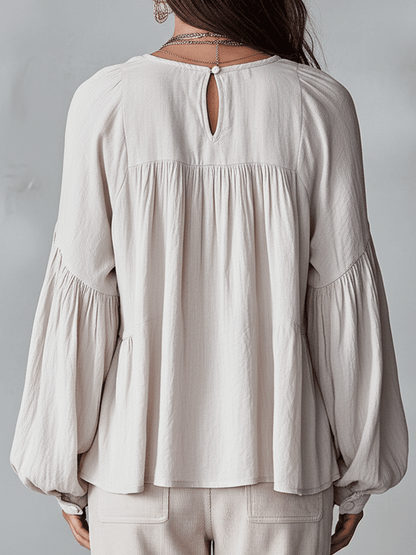 Blusa Boho con Volantes y Escote en V – Ligera, Romántica y Fluida