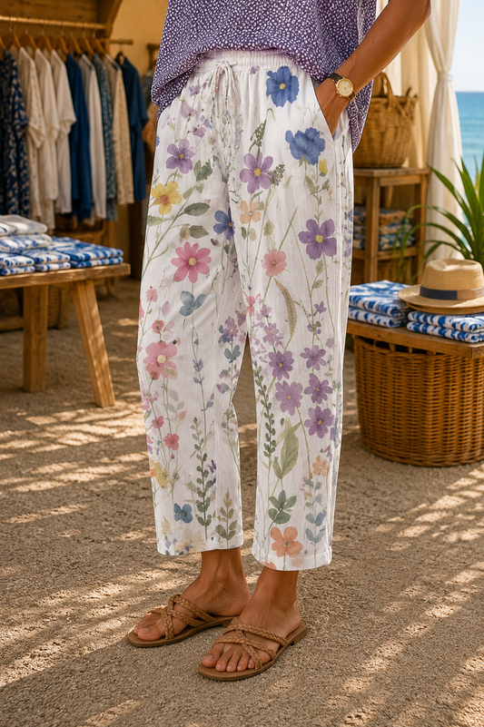 BEATRIZ | Pantalón Estampado de Flores
