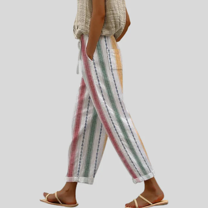 NURIA | Pantalón de Rayas Multicolor