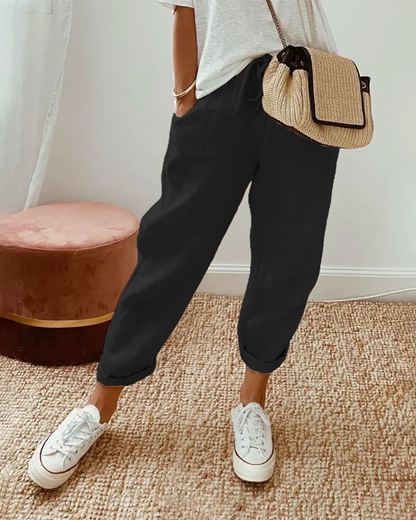 PATRICIA | Pantalón Fluido con Cordón en la Cintura