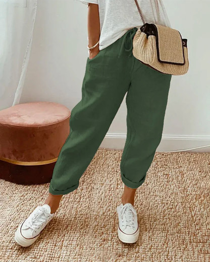 PATRICIA | Pantalón Fluido con Cordón en la Cintura