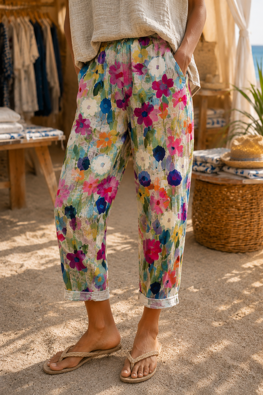 AURORA | Pantalón Estampado de Flores